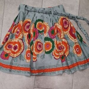 100% Cotton Floral Circular Skirt
